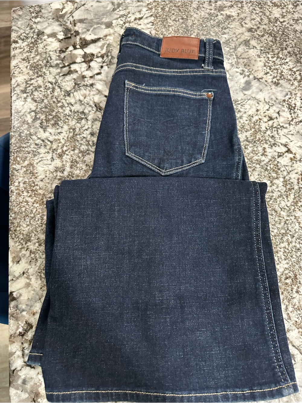 Judy Blue High Waist Tummy Control Retro Wide Leg Jeans Dark indigo Blue Sz 29 - Picture 5 of 12